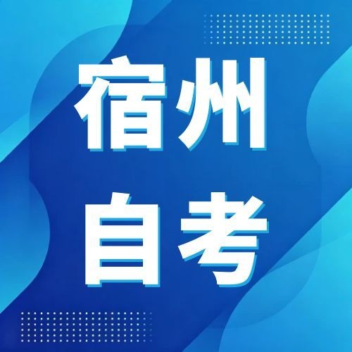 2026年下半年宿州自考网上报名指南